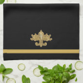 Fleur de Lis Antiek Gold Kitchen Towel Theedoek (Gevouwen)