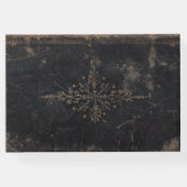 Fleur-de-lis Antiek Leder Gastenboek (Achterkant)