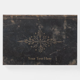 Fleur-de-lis Antiek Leder Gastenboek