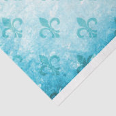 Fleur De Lis Aqua Decoupage papier (Detail)