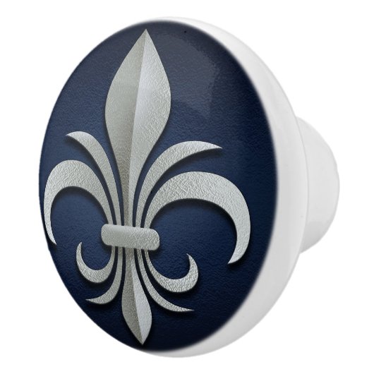 Fleur-de-Lis - Art Deco Keramische Knop (Rechts)