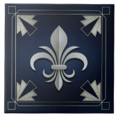 Fleur-de-Lis - Art Deco Tegeltje (Voorkant)