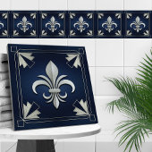 Fleur-de-Lis - Art Deco Tegeltje