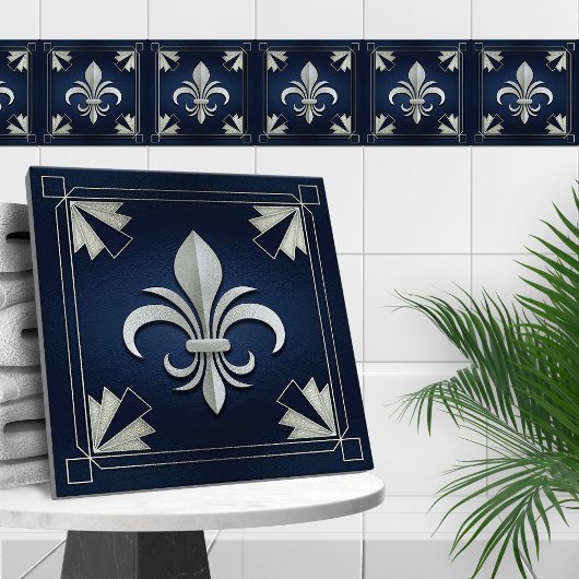 Fleur-de-Lis - Art Deco Tegeltje