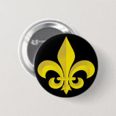 Fleur De Lis Art Gold Ronde Button 5,7 Cm (Voorkant /achterkant)