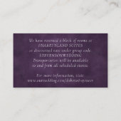 Fleur de Lis Aubergine Paarse Lichten | Hotel Deta Informatiekaartje (Achterkant)