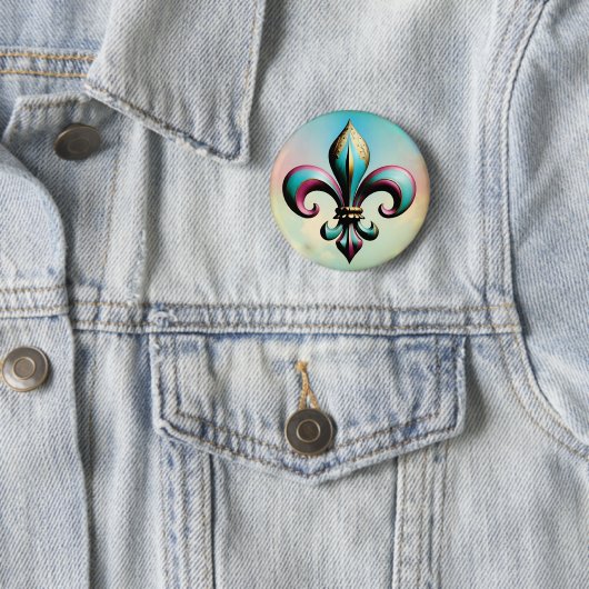 Fleur de lis Badge Button (In situ)
