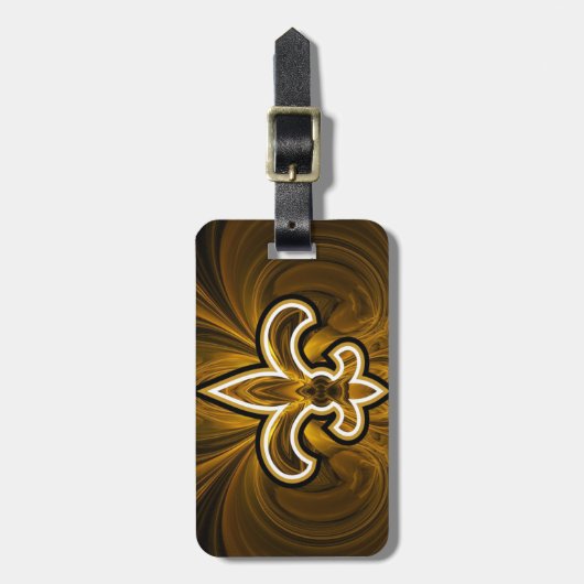 fleur de lis bagagelabel (Voorkant verticaal)