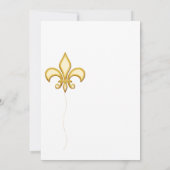 Fleur de Lis Balloon Baby of Vrijgezellenfeest per Kaart (Achterkant)