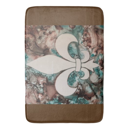 Fleur De Lis Bath Mat (Voorkant Verticaal)