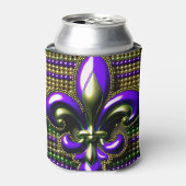 Fleur de lis Beaded Mardi Gras Blikjeskoeler