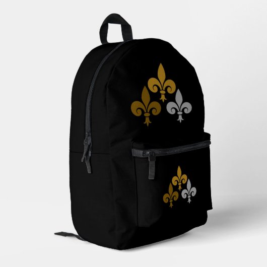 Fleur de Lis Bedrukte Rugzak (Achterkant Hoek Links)