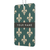 Fleur de Lis, Beige on Green, Royal, Your Name Luchtverfrisser (Links)