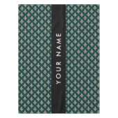 Fleur de Lis, Beige on Green, Royal, Your Name Tafelkleed (Voorkant)