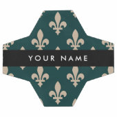 Fleur de Lis, Beige on Green, Royal, Your Name Voetbal (Enkel)