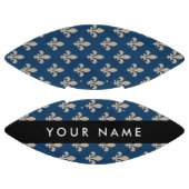 Fleur de Lis, Beige on Navy Blue, Royal, Your Name American Football (Panelen)