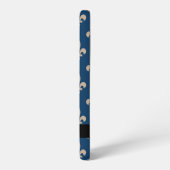 Fleur de Lis, Beige on Navy Blue, Royal, Your Name Samsung Galaxy Hoesje (Linkerkant)