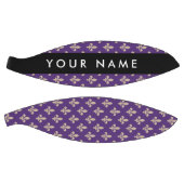 Fleur de Lis, Beige on Purple, Royal, Your Name Basketbal (Panelen)
