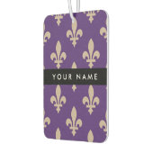 Fleur de Lis, Beige on Purple, Royal, Your Name Luchtverfrisser (Links)