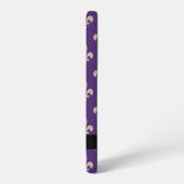 Fleur de Lis, Beige on Purple, Royal, Your Name Samsung Galaxy Hoesje (Linkerkant)