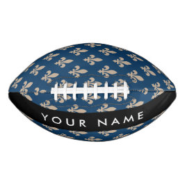 Fleur de Lis, Beige op Navyblauw, Koninklijk, Uw N American Football