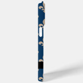 Fleur de Lis, Beige op Navyblauw, Koninklijk, Uw N Case-Mate iPhone Case (Achterkant / Rechts)