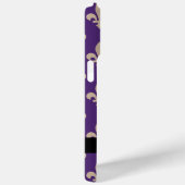 Fleur de Lis, Beige op Paars, Koninklijk, Uw Naam Case-Mate iPhone Case (Achterkant / Rechts)