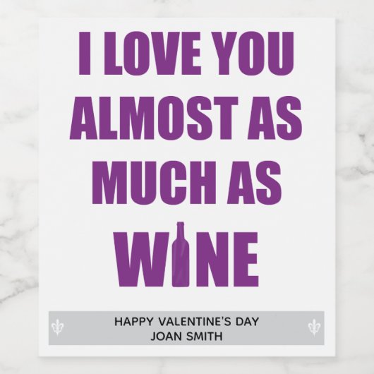 Fleur de Lis Bijna Grappig Wijn Etiket (Enkel label)