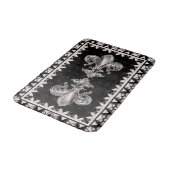 Fleur-de-lis - Black en Cream Badmat (Gekanteld)