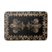 Fleur-de-lis - Black en Gold Badmat (Voorkant)
