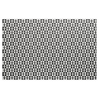 Fleur-de-lis Black en White Pattern Stof