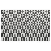 Fleur-de-lis Black en White Pattern Stof (Fat Quarter)