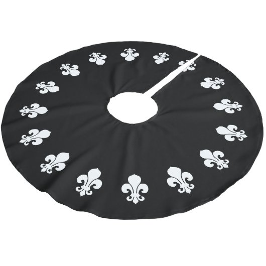 Fleur De Lis Black Kerstboom Rok (Gekanteld)