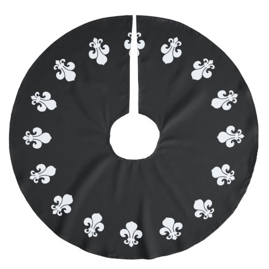 Fleur De Lis Black Kerstboom Rok (Voorkant)