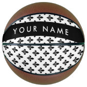 Fleur de Lis, Black on White, Black, Your Name Basketbal (Voorkant)