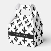 Fleur de Lis, Black on White, Black, Your Name Bedankdoosjes (Voorkant Zijde)