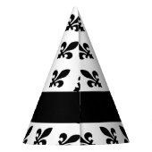 Fleur de Lis, Black on White, Black, Your Name Feesthoedjes (Achterkant)