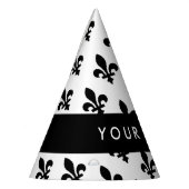 Fleur de Lis, Black on White, Black, Your Name Feesthoedjes (Links)