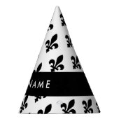 Fleur de Lis, Black on White, Black, Your Name Feesthoedjes (Rechts)