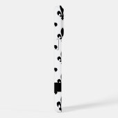 Fleur de Lis, Black on White, Black, Your Name iPhone Hoesje (Rechterkant)