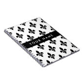 Fleur de Lis, Black on White, Black, Your Name Notitieboek (Rechterzijde)