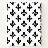 Fleur de Lis, Black on White, Black, Your Name Notitieboek (Achterkant)