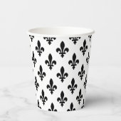 Fleur de Lis, Black on White, Black, Your Name Papieren Bekers (Achterkant)