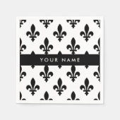 Fleur de Lis, Black on White, Black, Your Name Servet (Voorkant)