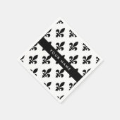 Fleur de Lis, Black on White, Black, Your Name Servet (Hoek)