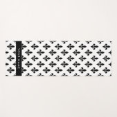 Fleur de Lis, Black on White, Black, Your Name Yogamat (Voorkant (horizontaal))