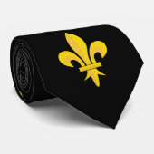 Fleur de Lis Black Stropdas (Opgerold)