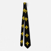 Fleur de Lis Black Stropdas (Achterkant)