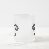 Fleur de Lis, Black Washout Matglas Koffiemok (Center)