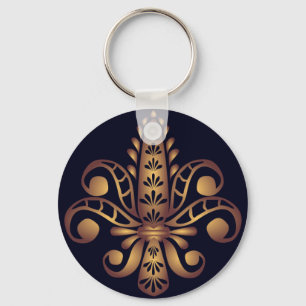 Fleur de Lis Bleu Sleutelhanger